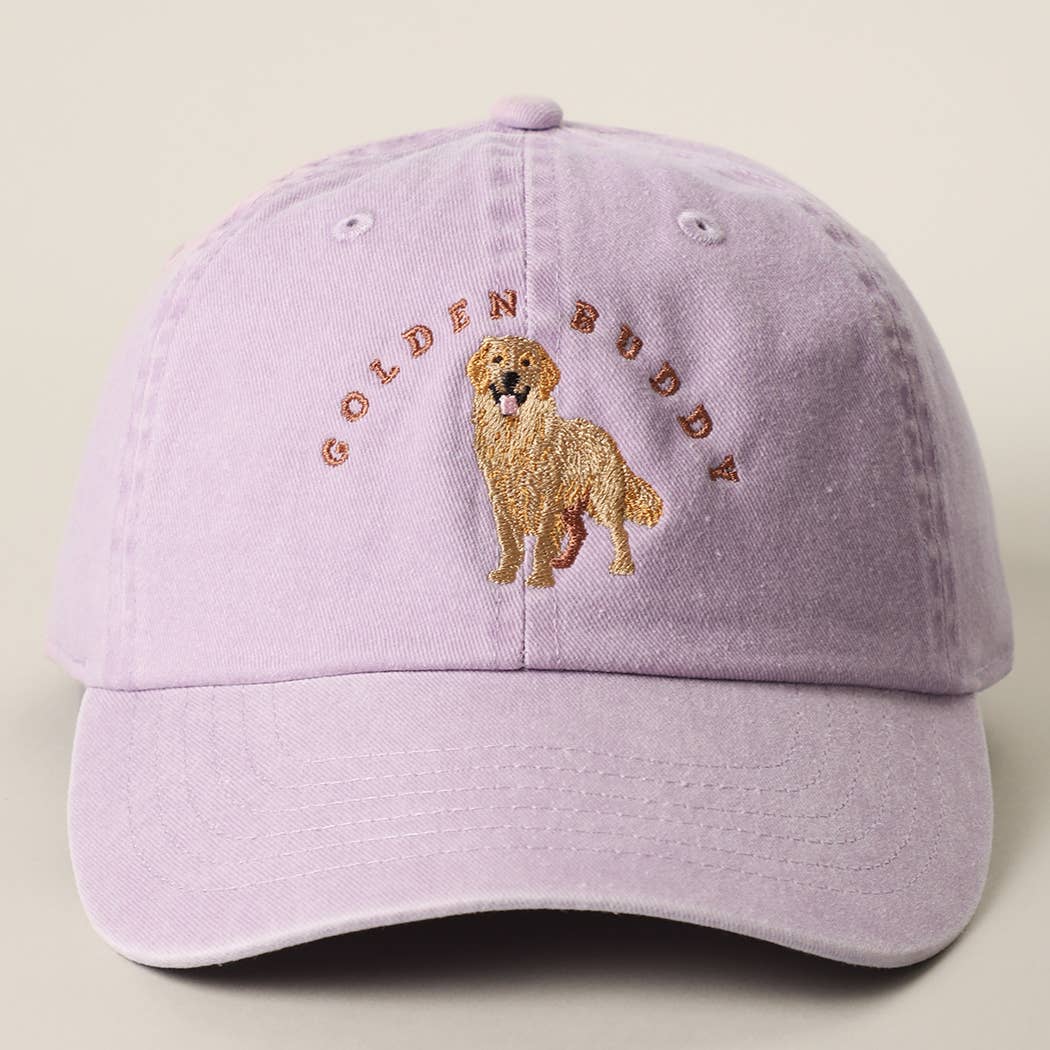 GOLDEN BUDDY Dog Embroidered Cotton Baseball Cap