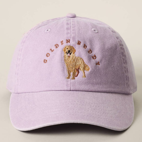 GOLDEN BUDDY Dog Embroidered Cotton Baseball Cap
