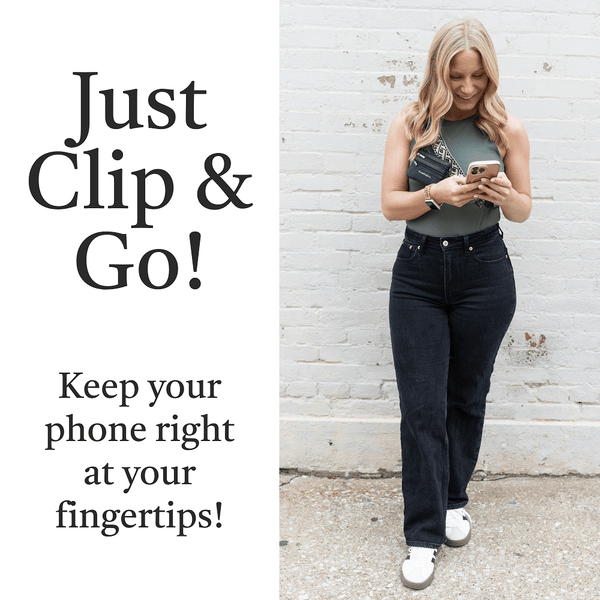 Clip & Go Strap w/Zippered Pouch XOXO - Blush & Cactus