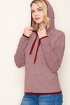 Waffle Textrued Striped Pullover