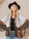 Natural Bohemian : Embroidered Short Shrug - Blush & Cactus