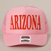ARIZONA Text Printed Mesh Back Foam Trucker Hat