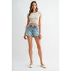 Mica Embellished High Rise Shorts - Blush & Cactus