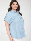 Denim Days Pinstripe Top - Curvy Size