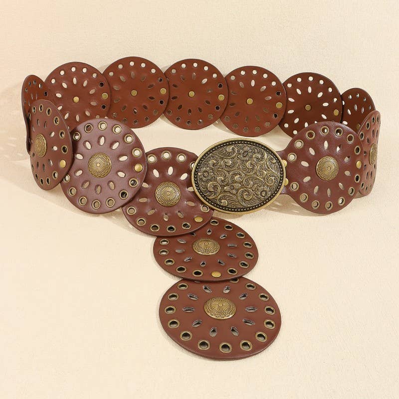 Western Studded Oval Disc