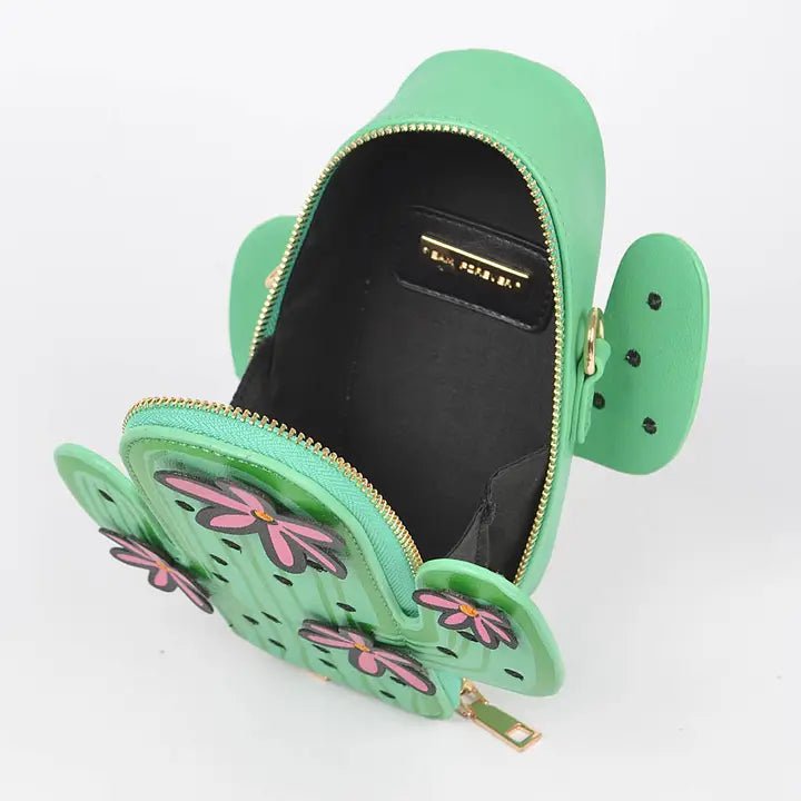 Cactus Vegan Leather Crossbody - Blush & Cactus