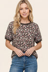 Flroal Printed Jersey Top