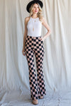 Jade By Jane Black and Mocha Checkered Pants