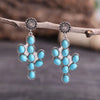 Cactus Turquoise Alloy Earrings
