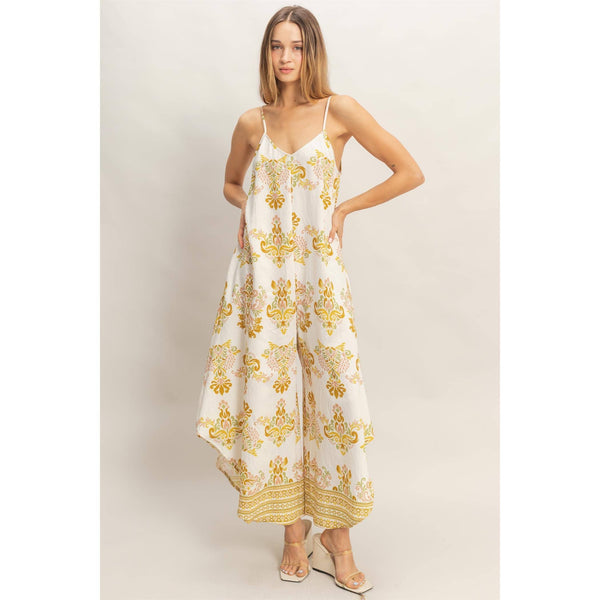 Costal Daydream Jumpsuit - 2 Prints - Blush & Cactus