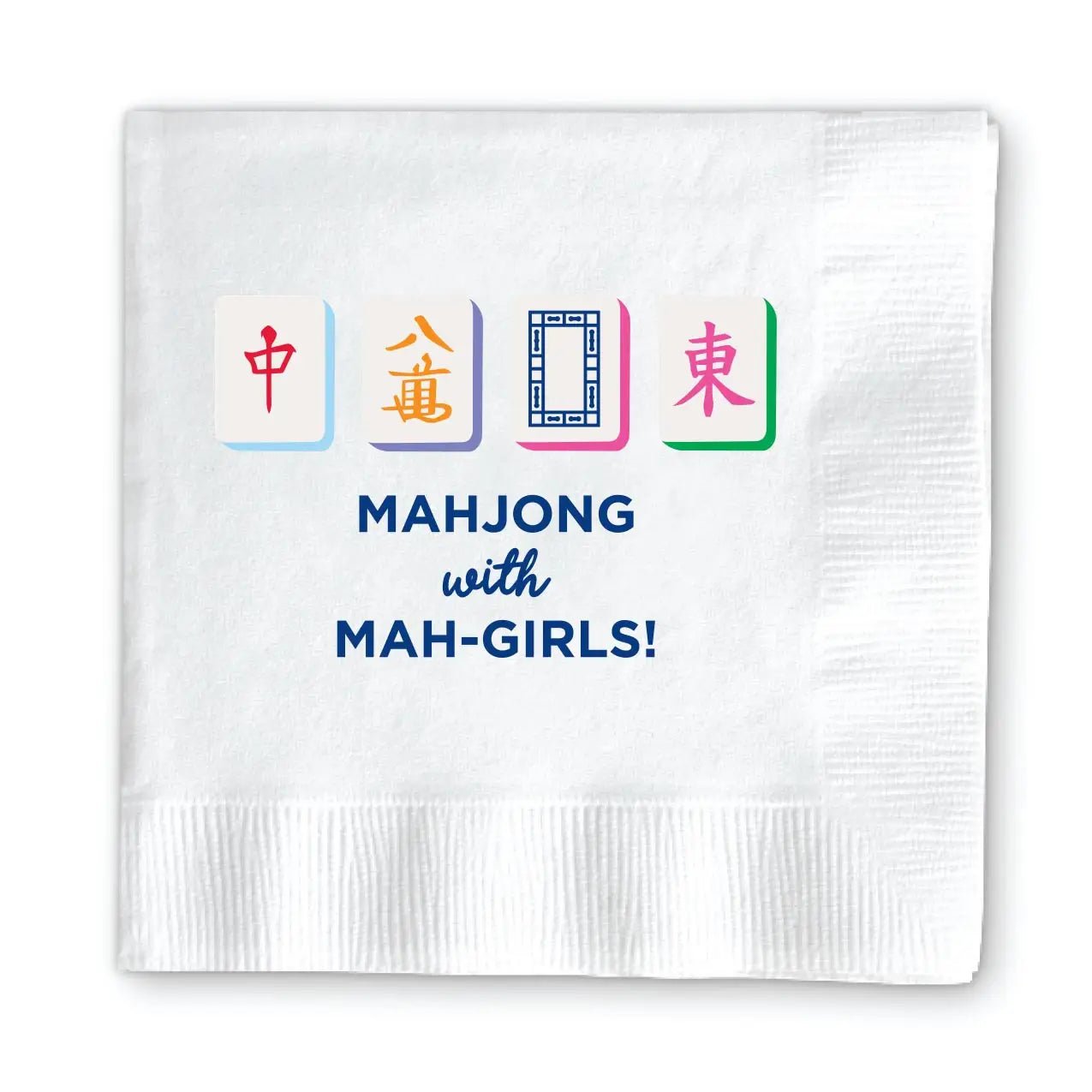 Mahjong Cocktail Napkins - Blush & Cactus