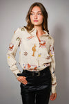 Western Embroidered Shirt - Blush & Cactus