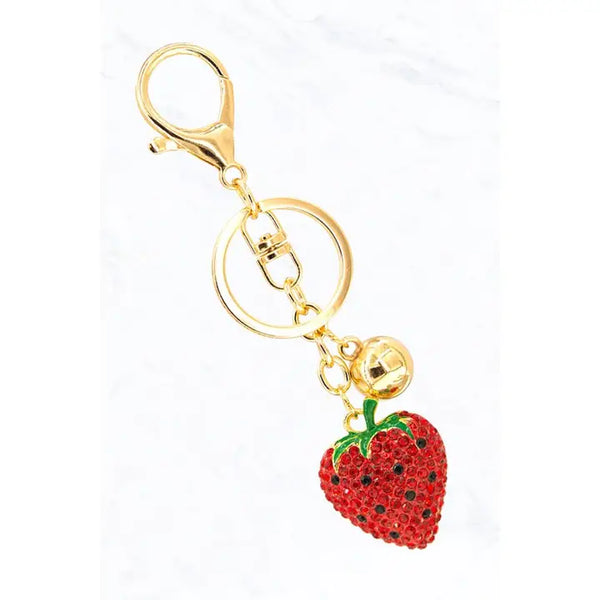 Cherry or Strawberry Keyring Keychain