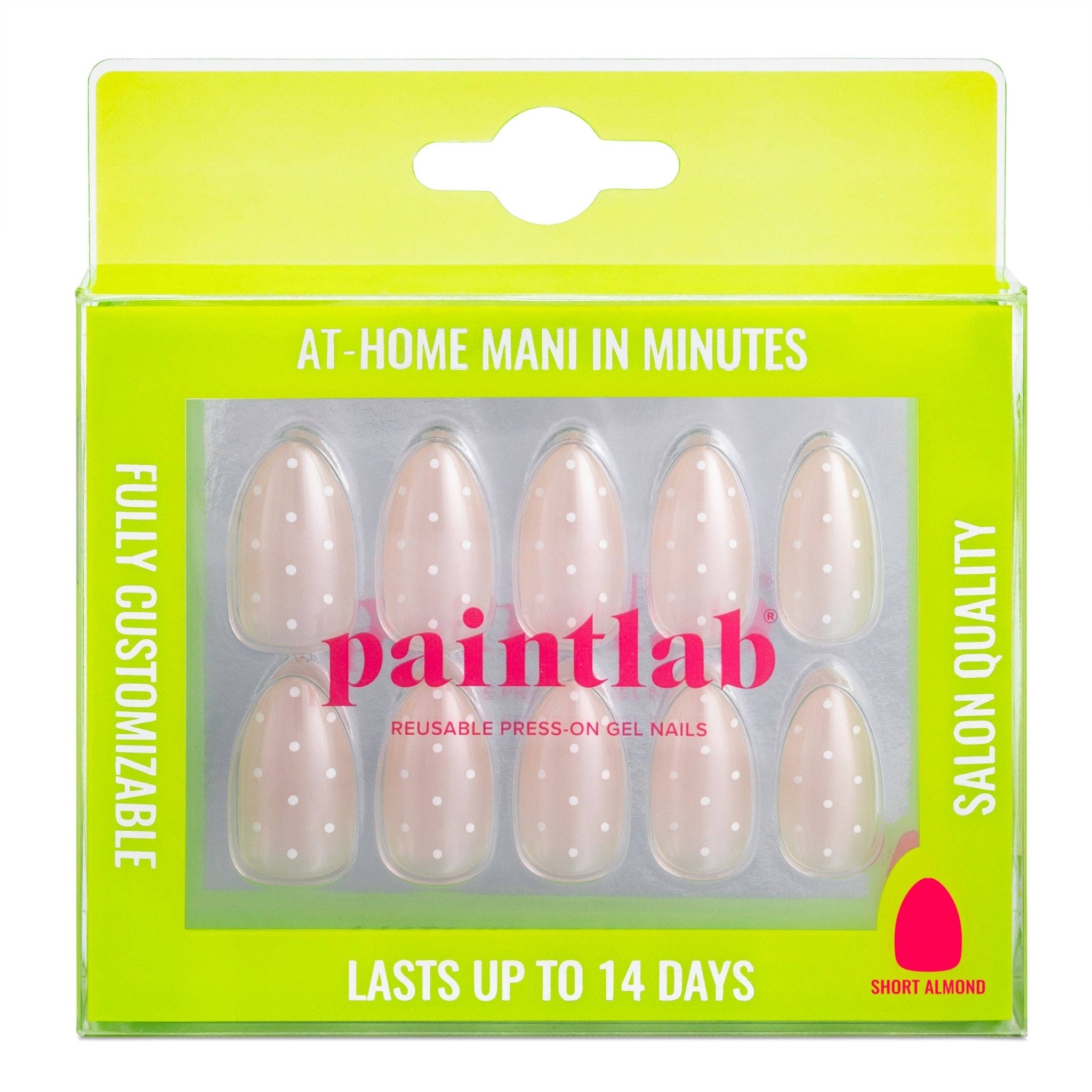 PaintLab Sugar Dot Press On Nails - Blush & Cactus