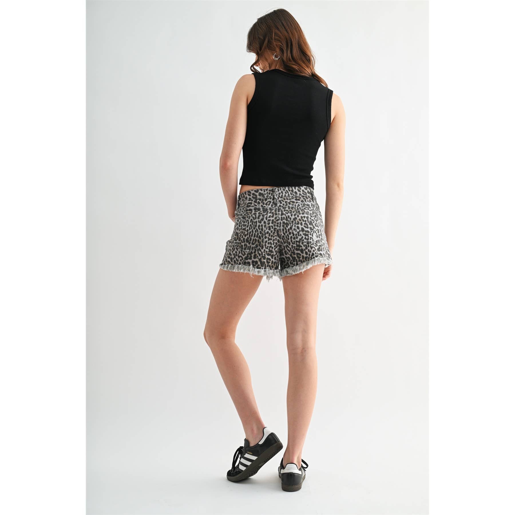 MICA HIGH RISE LEOPARD SHORTS - Blush & Cactus