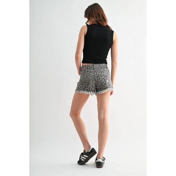 MICA HIGH RISE LEOPARD SHORTS - Blush & Cactus
