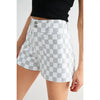 Mica High - Rise Shorts Chess Print - Blush & Cactus