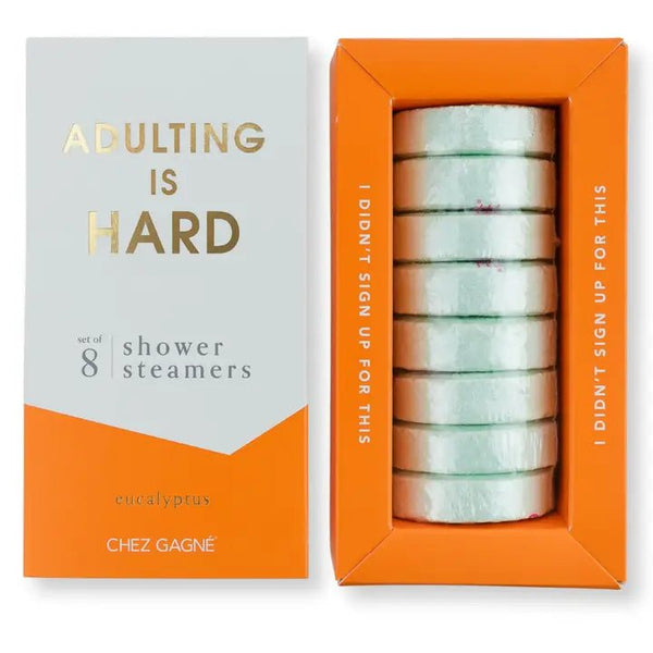 Adulting Is Hard - Aromatherapy Shower Steamers - Eucalyptus - Set of 8 - Blush & Cactus
