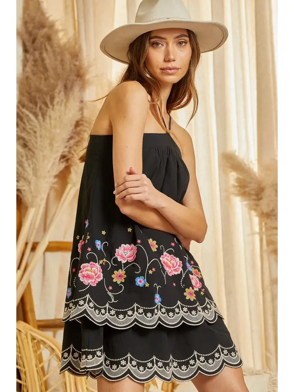 SALE Savanna Jane Woven Embroidered Shift
