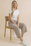 Plus Elastic Waist Polka Dot Pants - Blush & Cactus