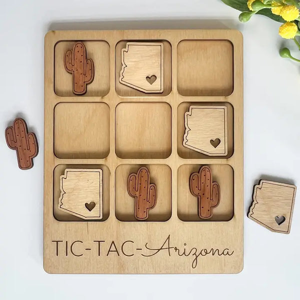 Arizona State Gift - Tic-Tac-Toe Az Game - Customizable