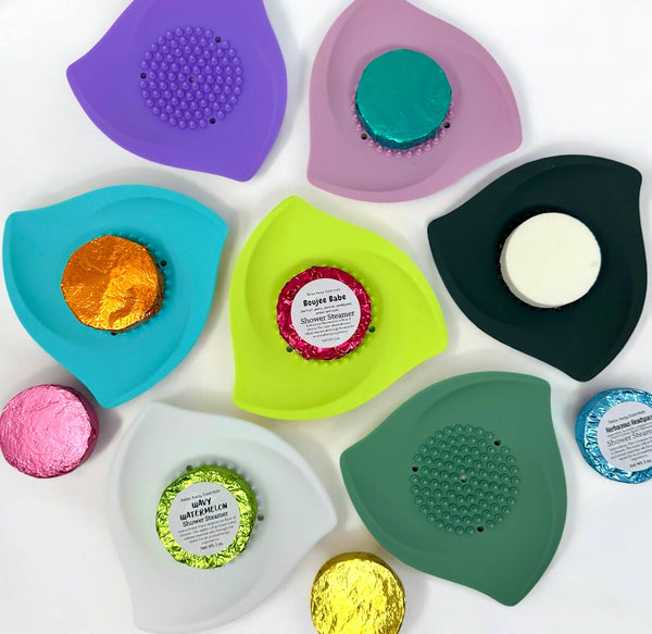 Shower Steamer Tray - Silicone Soap Tray - Blush & Cactus