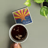 Ceramic Coaster Arizona, Rustic State Flag