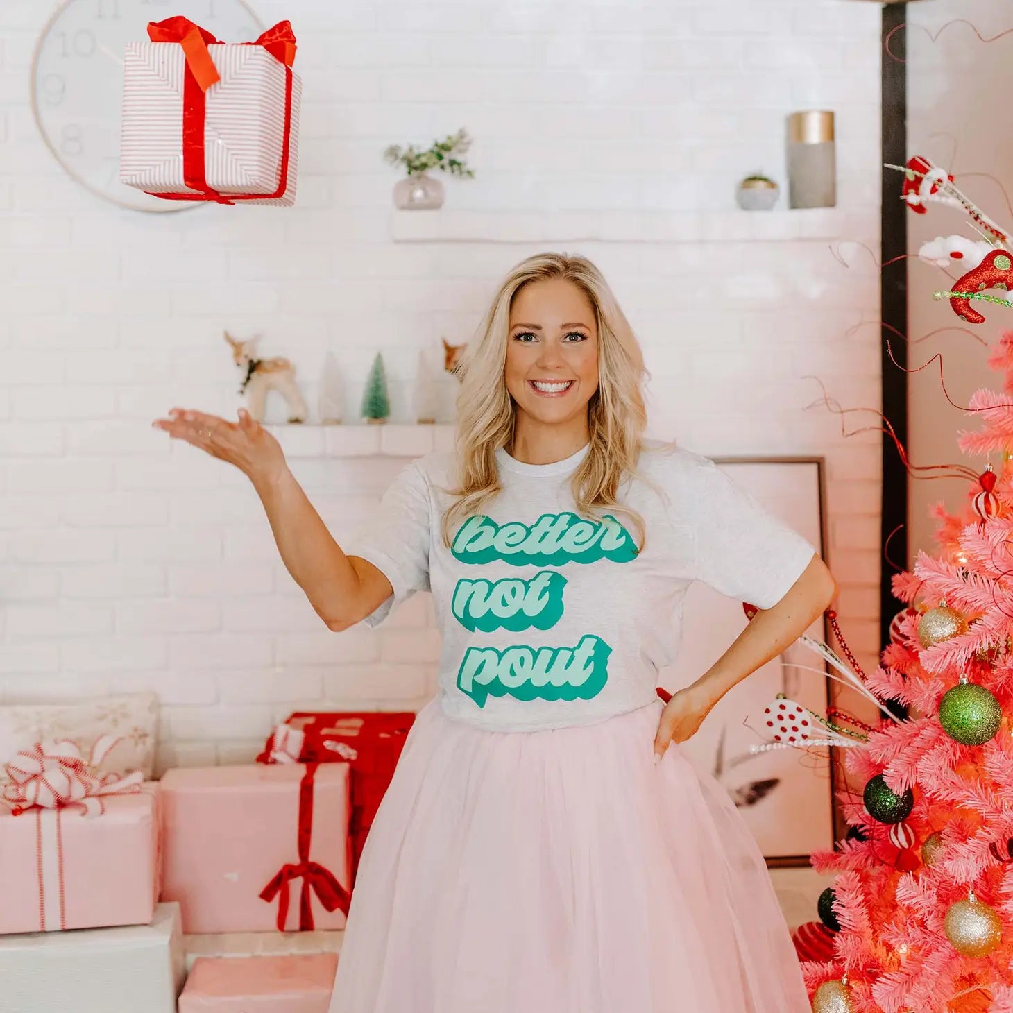 Better Not Pout Christmas Shirt - Blush & Cactus