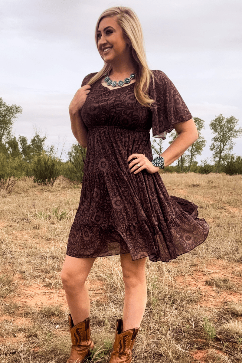 Copper Canyon Bronzed Dress - Blush & Cactus