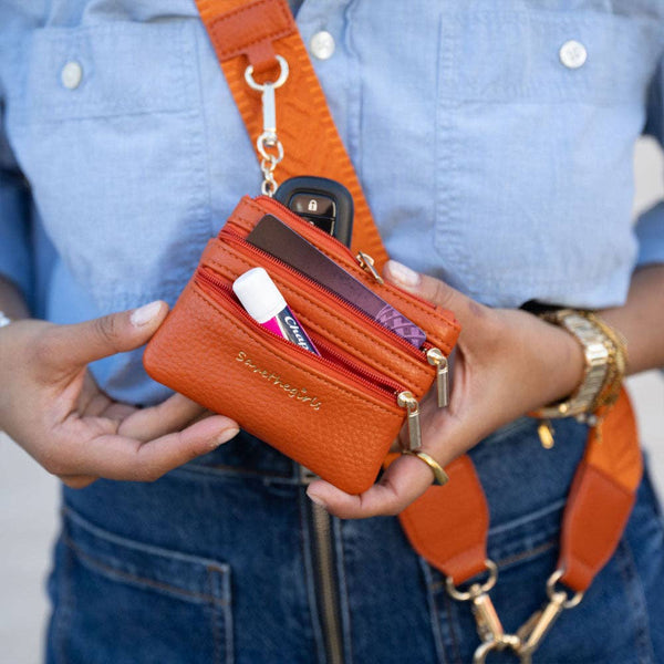 Clip & Go Strap w/Zippered Pouch Classic - Blush & Cactus
