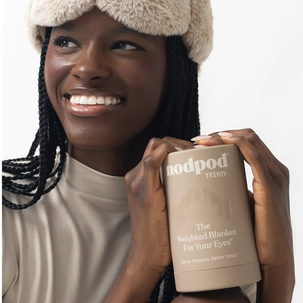 Teddy Weighted Sleep Mask - Limited Edition - Blush & Cactus