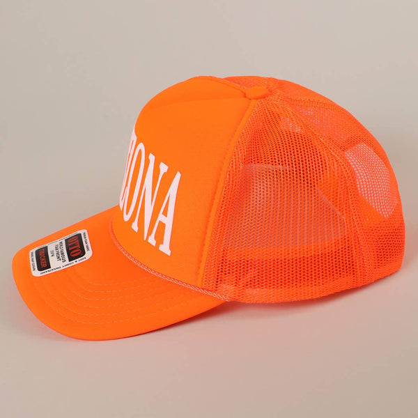 ARIZONA Text Printed Mesh Back Foam Trucker Hat
