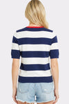 4th Of July Star Striped Sweater - Blush & Cactus