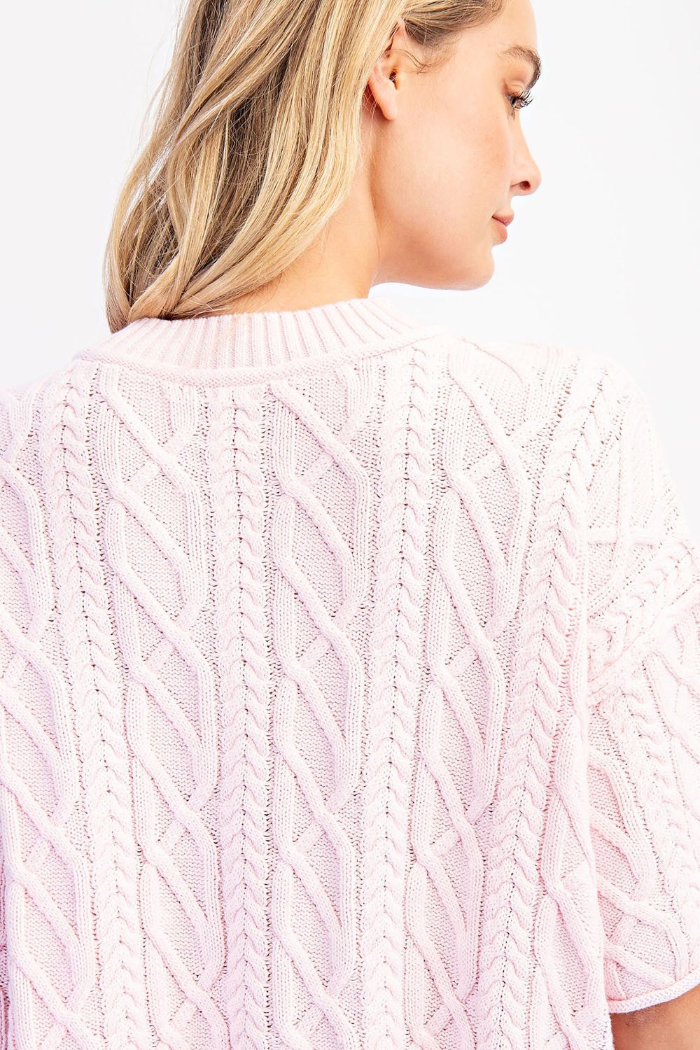 Oversized Sweater Top - Blush & Cactus