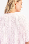 Oversized Sweater Top - Blush & Cactus
