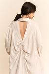 Davi & Dani Oversized Hemline Collared Neckline Shirt Dress