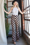 Jade By Jane Black and Mocha Checkered Pants