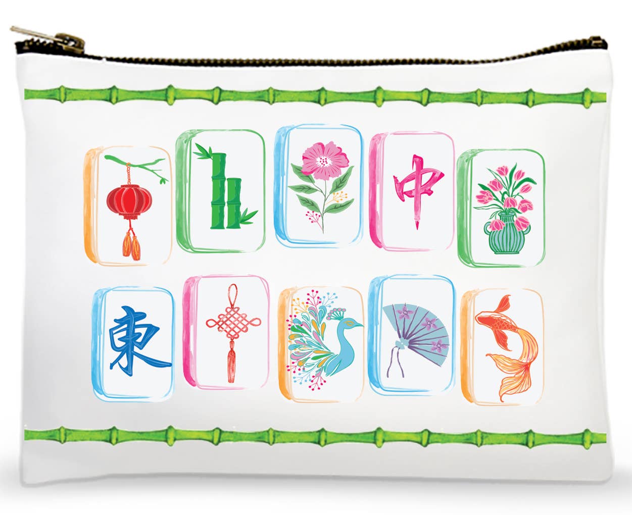 Queen of the Tiles Zippered Bag