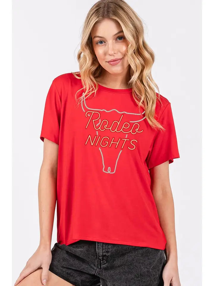 Zutter Rodeo Nights Graphic Rayon Top