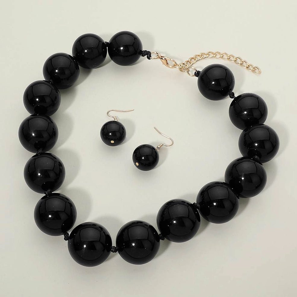 Chunky Ball Beaded Statement Necklace
