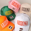 ARIZONA Text Printed Mesh Back Foam Trucker Hat