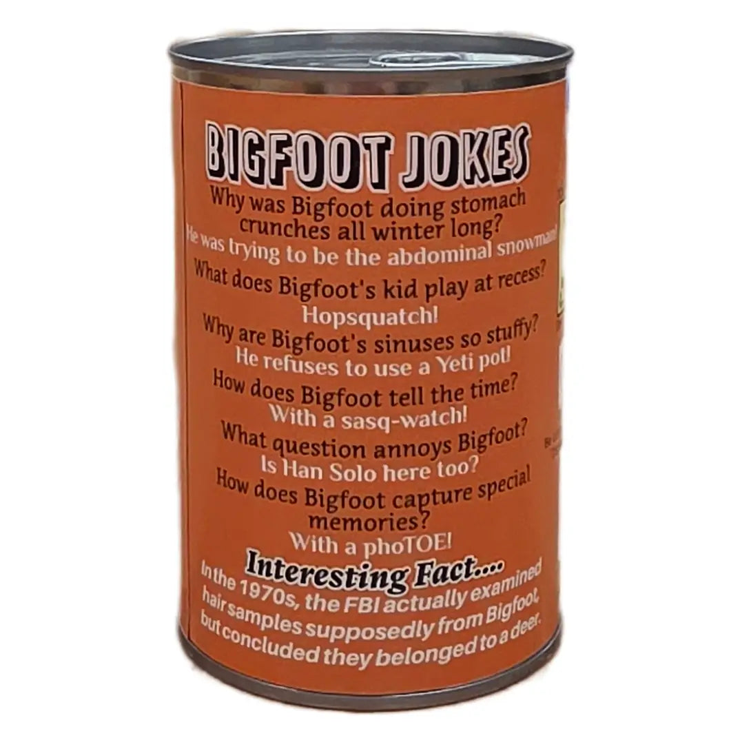 Canned Bigfoot | Stuffed Animal Plush | Funny Jokes Big Foot