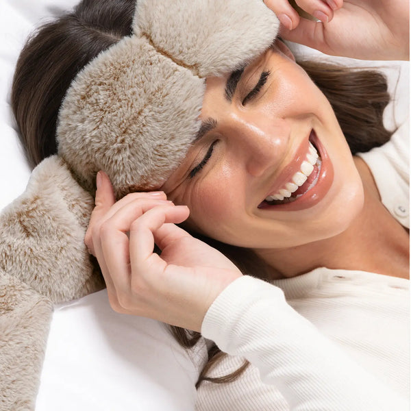 Teddy Weighted Sleep Mask - Limited Edition - Blush & Cactus