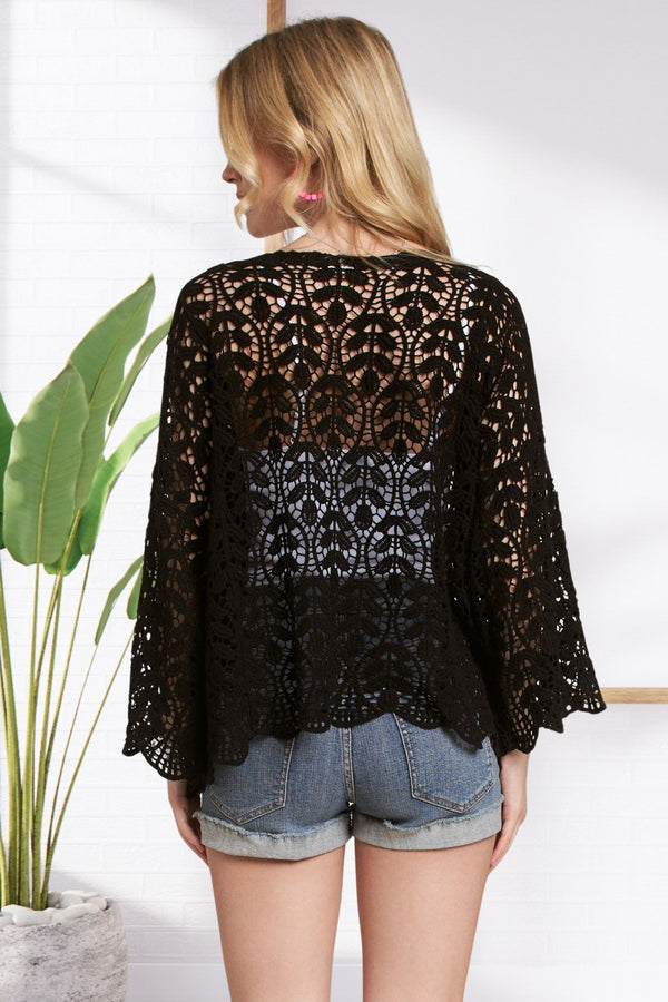 Leaf Pattern Cardigan