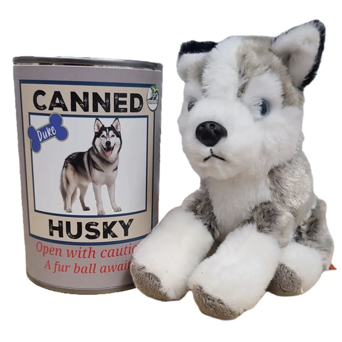 Canned Husky | Stuffed Animal Dog Plush W/Jokes Unique Gift