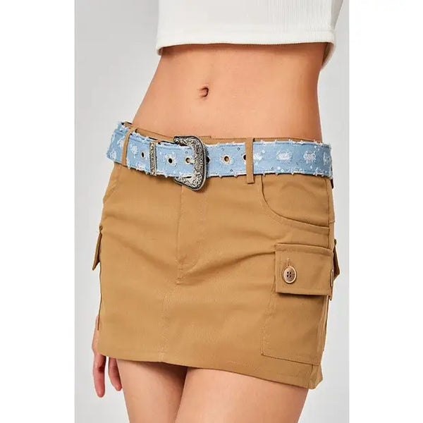 Trendy Western Boho Denim Belt