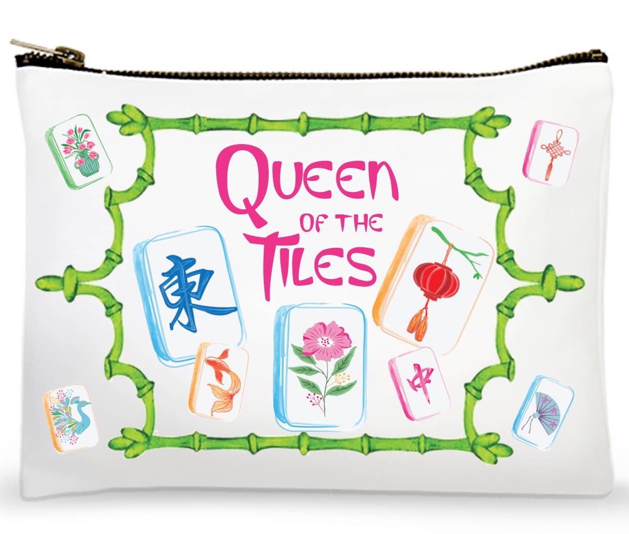 Queen of the Tiles Zippered Bag