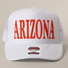 ARIZONA Text Printed Mesh Back Foam Trucker Hat