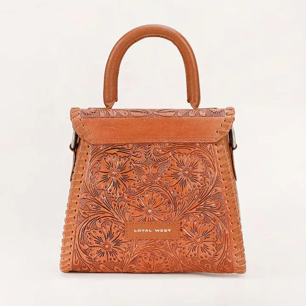 Loyal West Leon Mini Handle Purse - Brown