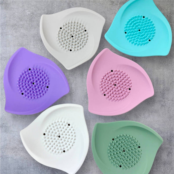 Shower Steamer Tray - Silicone Soap Tray - Blush & Cactus
